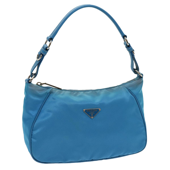 PRADA Accessory Pouch Nylon Light Blue Auth 70224 - Picture 1 of 16